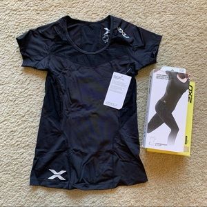 NWT Women's 2xu Base Compression Short Sleeve Top